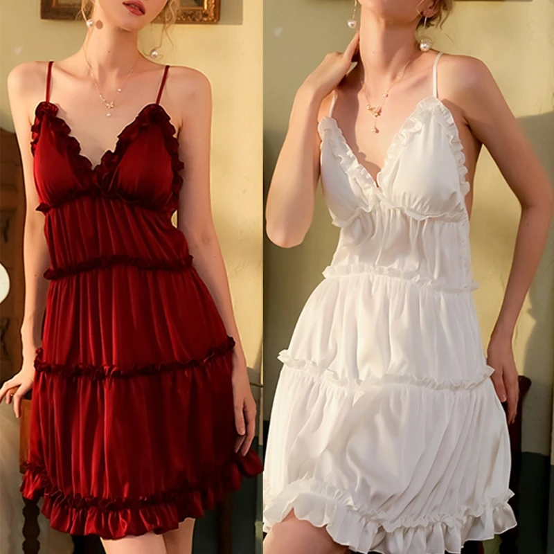 Nightgowns For Women Slip Dress Chemise Nighty-Lace V-neck Sleepwear Comfy-Sleeveless Cami Dress Lounge Wear Party
Nightgowns For Women Slip Dress Chemise Nighty-Lace V-neck Sleepwear Comfy-Sleeveless Cami Dress Lounge Wear Party