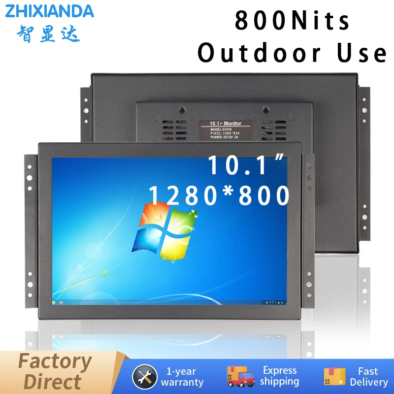 800 Nits 10.1 Inch High Brightness 1280*800 Industrial Display Resistive/Capacitive Touch Screen LCD Open Frame Monitor 
800 Nits 10.1 Inch High Brightness 1280*800 Industrial Display Resistive/Capacitive Touch Screen LCD Open Frame Monitor