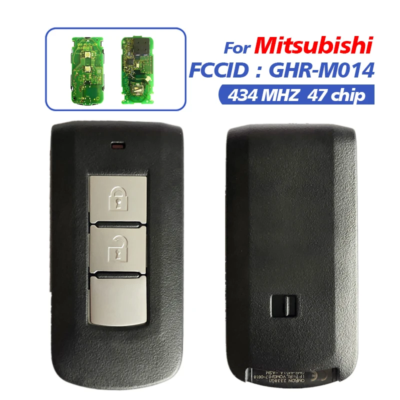 Original 2 Button 434MHz Smart Key For 2018 2019 Mitsubishi Xpander Eclipse Cross FCCID GHR-M014 47 Chip CN011018 Remote Keys
Original 2 Button 434MHz Smart Key For 2018 2019 Mitsubishi Xpander Eclipse Cross FCCID GHR-M014 47 Chip CN011018 Remote Keys