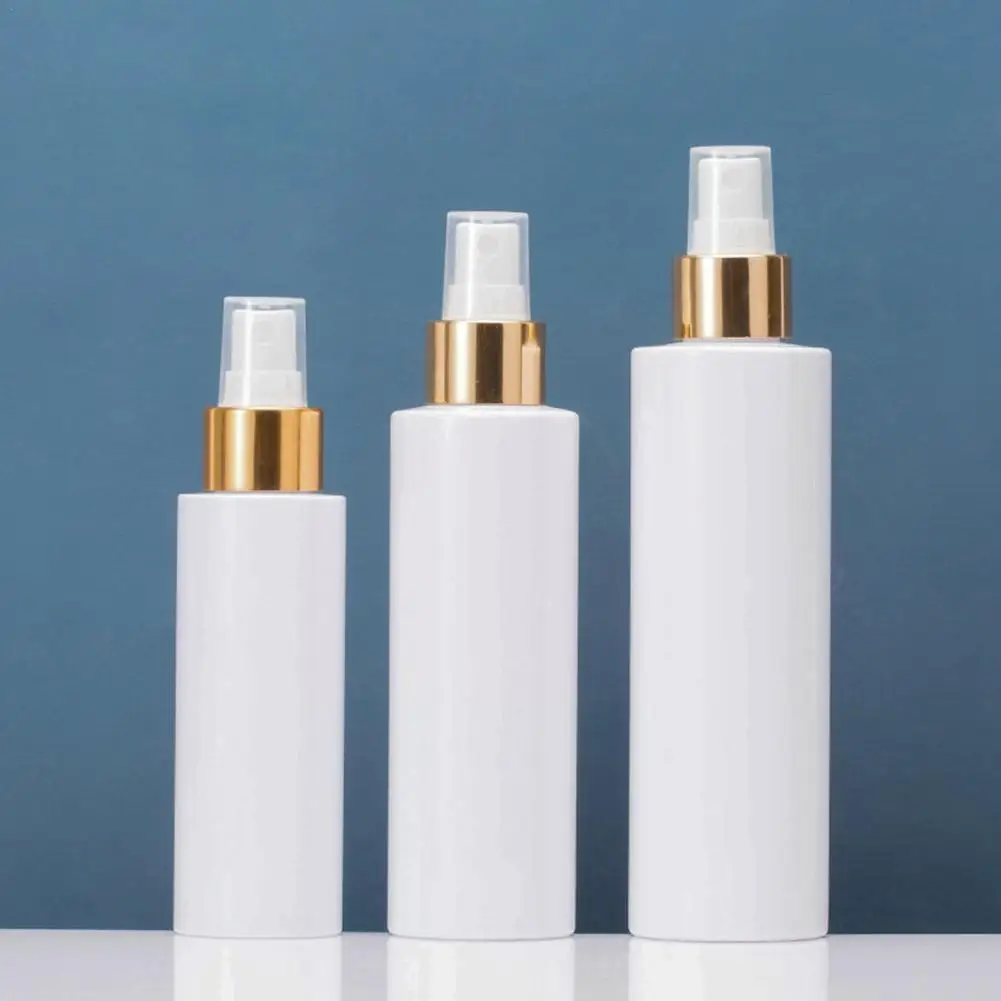 

1pc Plastic Spray Bottle With Gold Over Alcohol Cosmetic Mist Hydrosol Sprayer Beauty Bottles Toner Cylinder Superfine Fine G4L6