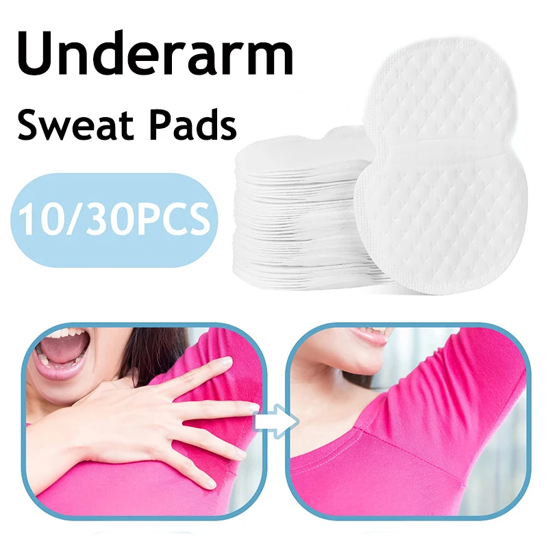 

10/30PCS Underarm Sweat Absorbing Stick Pad Armpit Liner Anti-Odor Breathable Invisible Strong Adhesive Clothes Deodorant Summer