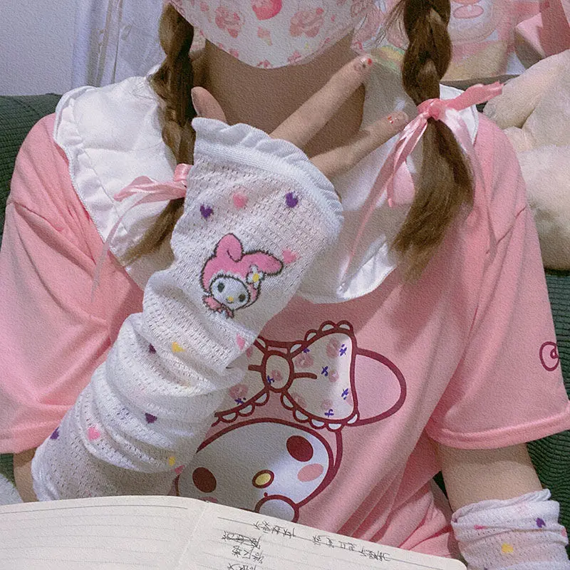 Sanrio Cute Cartoon Hellokitty Kuromi Sunscreen Sleeve Summer Outdoor Uv Protection Breathable Kawaii Anime Lace Ice Sleeve New
Sanrio Cute Cartoon Hellokitty Kuromi Sunscreen Sleeve Summer Outdoor Uv Protection Breathable Kawaii Anime Lace Ice Sleeve New