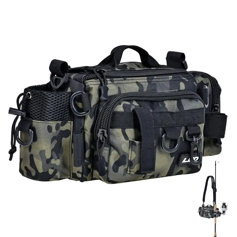 Fanny Pack Fishing Tackle Bag Outdoors Fishing Backpack With Removeable Shoulder Strap Water-Resistant Fishing Waist Bag Cross 
Fanny Pack Fishing Tackle Bag Outdoors Fishing Backpack With Removeable Shoulder Strap Water-Resistant Fishing Waist Bag Cross