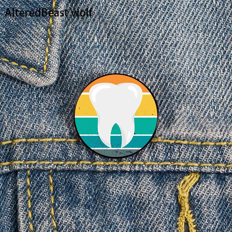 Vintage Retro Dentist Dental Pin Custom Funny Brooches Shirt Lapel Bag Cute Badge Cartoon enamel pins for Lover Girl Friends
Vintage Retro Dentist Dental Pin Custom Funny Brooches Shirt Lapel Bag Cute Badge Cartoon enamel pins for Lover Girl Friends