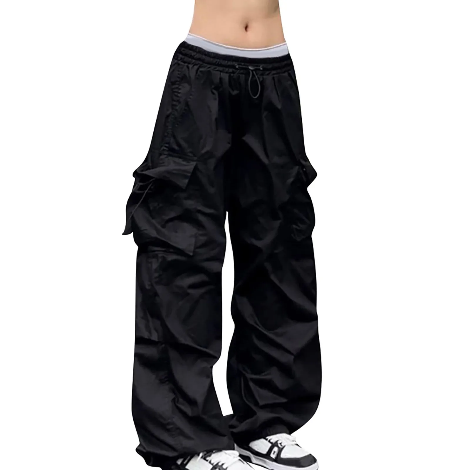 Y2K Women Cargo Pants Vintage Streetwear Baggy Wide Leg Sweatpants Casual Drawstring Pocket Tech Joggers Trousers Men Pantalon
Y2K Women Cargo Pants Vintage Streetwear Baggy Wide Leg Sweatpants Casual Drawstring Pocket Tech Joggers Trousers Men Pantalon