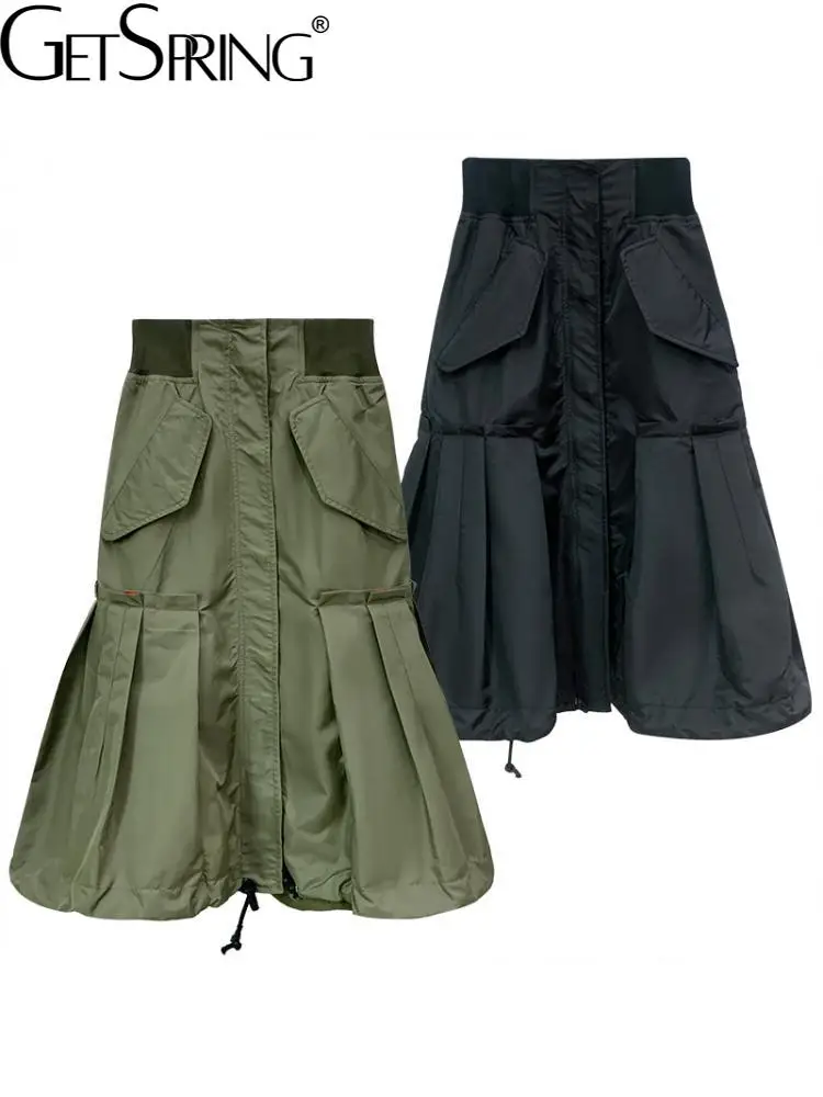 GetSpring Women Skirt Wrinkle Stitched Fishtail Elastic Waist Handsome Skirts Black Green Vintage All Match Ladies Spring Skirt
GetSpring Women Skirt Wrinkle Stitched Fishtail Elastic Waist Handsome Skirts Black Green Vintage All Match Ladies Spring Skirt