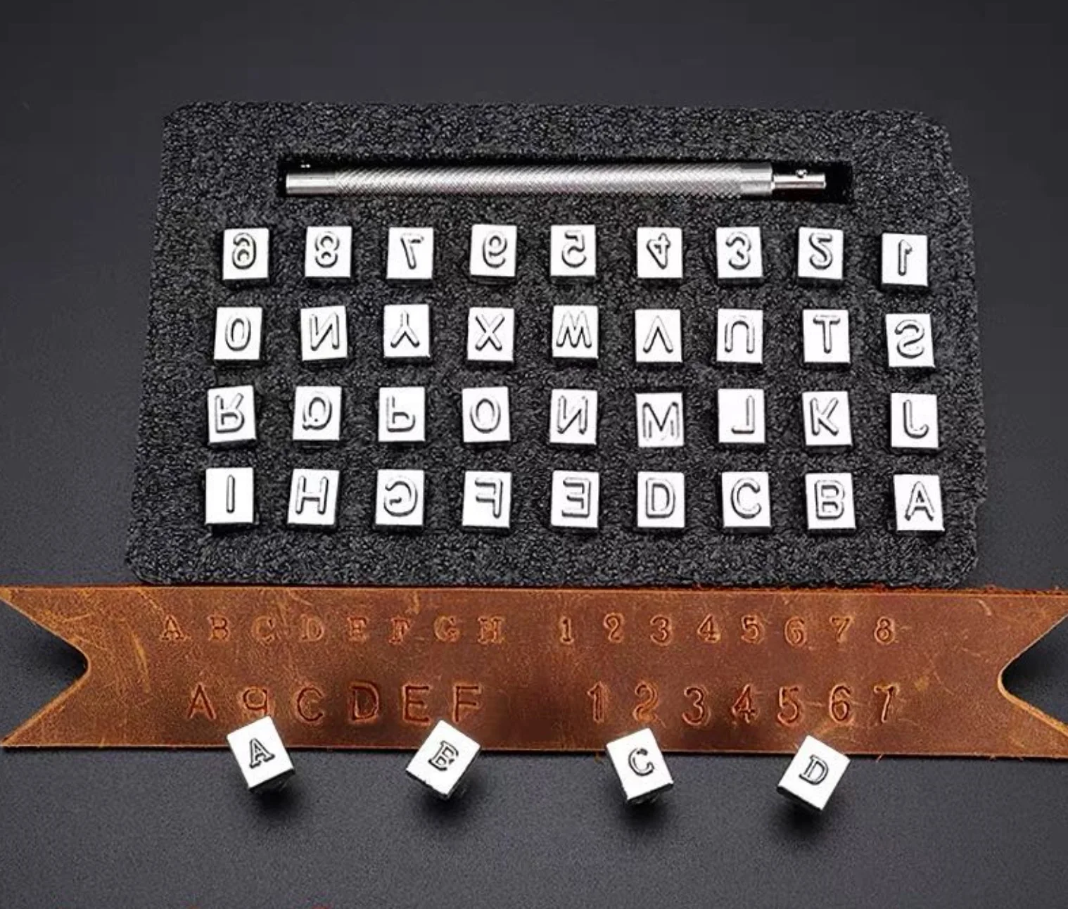 1Set 36pcs/set Leather Letterpress Number Stamp Printing Tool Set Personality Logo Handmade Leather Goods DIY
1Set 36pcs/set Leather Letterpress Number Stamp Printing Tool Set Personality Logo Handmade Leather Goods DIY