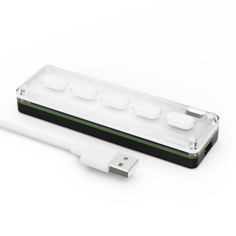 Программирующая мини-клавиатура, механическая клавиатура, 5 макроклавиш, RGB, Bluetooth-совместимая для ноутбуков, настольных 
Программирующая мини-клавиатура, механическая клавиатура, 5 макроклавиш, RGB, Bluetooth-совместимая для ноутбуков, настольных