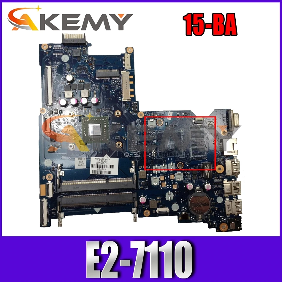 858589-001 858589-501 для HP Pavilion 15-BA E2-7110 Материнская плата ноутбука LA-D711P DDR3 Материнская плата
858589-001 858589-501 для HP Pavilion 15-BA E2-7110 Материнская плата ноутбука LA-D711P DDR3 Материнская плата