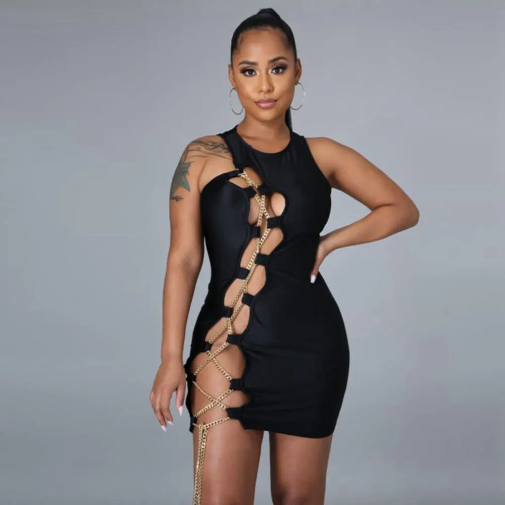 Zoctuo Prom Dresses Sexy Women Party Night Club Wear Street Bodycon Dress Elegant Chain Vestidos Hollow Cut Out Bandage Black
Zoctuo Prom Dresses Sexy Women Party Night Club Wear Street Bodycon Dress Elegant Chain Vestidos Hollow Cut Out Bandage Black