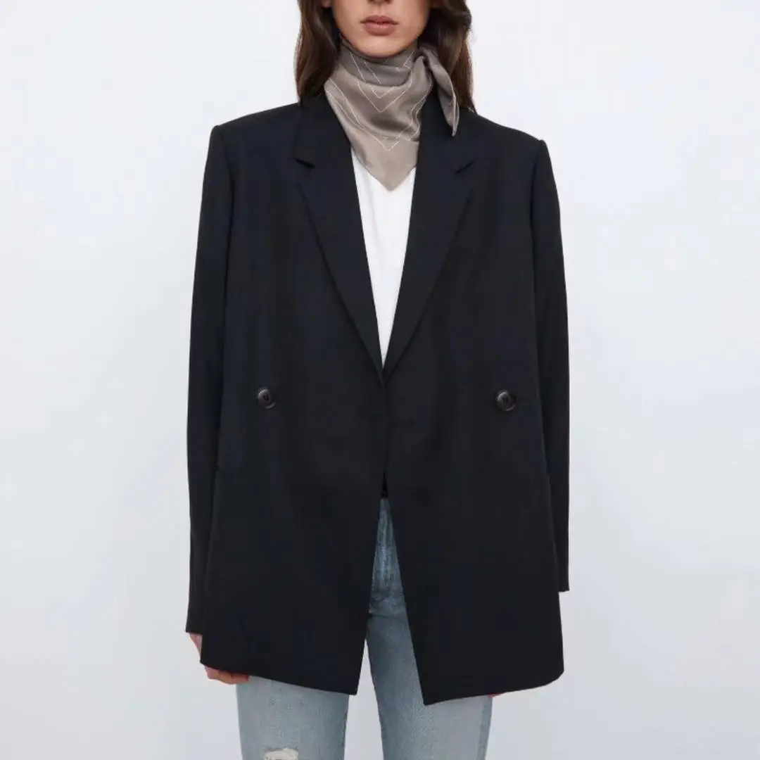 Women's Double Breasted Lapel Silhouette Suit Coat 2-color Ladies Commuter Loose Business Blazer Jacket Top Office Wear 2023 New
Women's Double Breasted Lapel Silhouette Suit Coat 2-color Ladies Commuter Loose Business Blazer Jacket Top Office Wear 2023 New