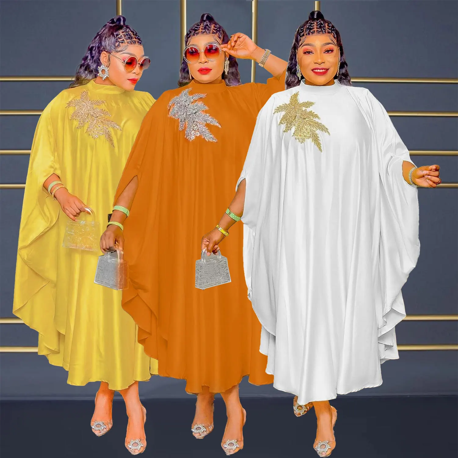 Plus Size Women Leaf Splicing Batwing Loose Asymmetrical Slim Dress 2023 Vintage Fashion Maxi Long Dresses Vestidos
Plus Size Women Leaf Splicing Batwing Loose Asymmetrical Slim Dress 2023 Vintage Fashion Maxi Long Dresses Vestidos