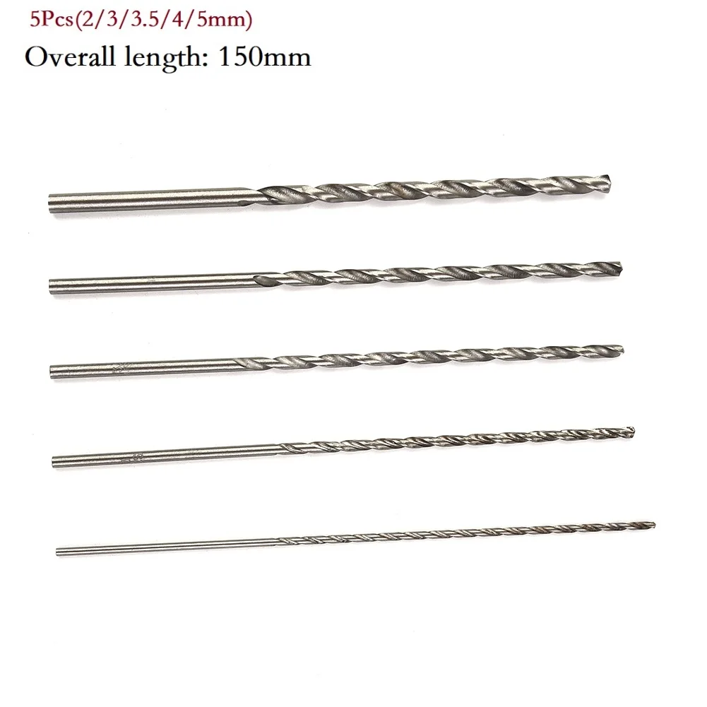 5Pcs Extra Long HSS High Speed Steel Drill Bit Set 2mm 3mm 3.5mm 4mm 5mm Bits Drill Hex Shank For Woodworking Hole Opener Tools
5Pcs Extra Long HSS High Speed Steel Drill Bit Set 2mm 3mm 3.5mm 4mm 5mm Bits Drill Hex Shank For Woodworking Hole Opener Tools