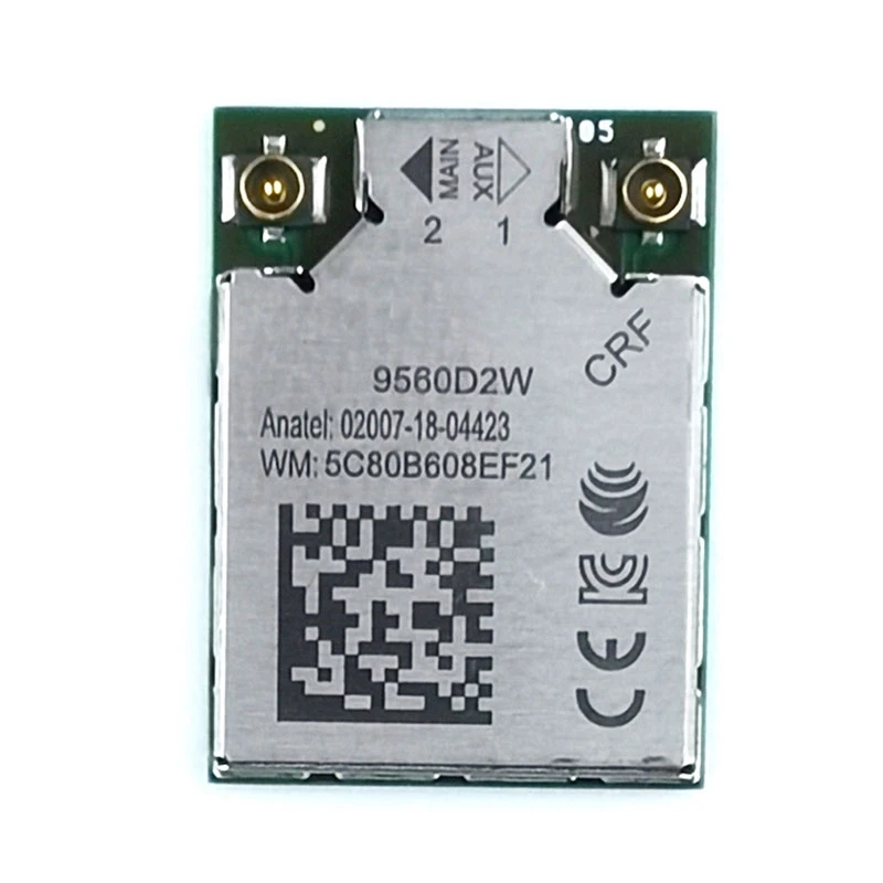 9560D2W Wireless Network Card 802.11AX 2.4Ghz/5Ghz Dual-Band 3000Mbps BT 5.1 Wifi Network Module Laptop Network Card
9560D2W Wireless Network Card 802.11AX 2.4Ghz/5Ghz Dual-Band 3000Mbps BT 5.1 Wifi Network Module Laptop Network Card