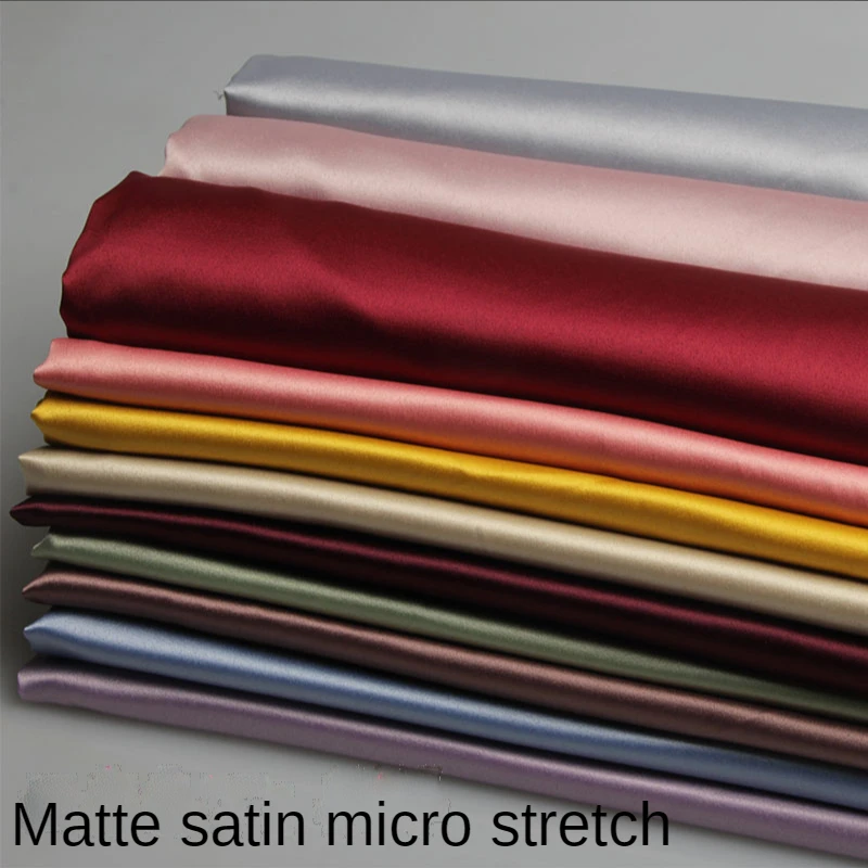 Micro Stretch Matte Satin Fabric By The Meter for Sewing Clothing Shirts Dresses Coats Lining Cloth Soft Plain Black Blue White
Micro Stretch Matte Satin Fabric By The Meter for Sewing Clothing Shirts Dresses Coats Lining Cloth Soft Plain Black Blue White