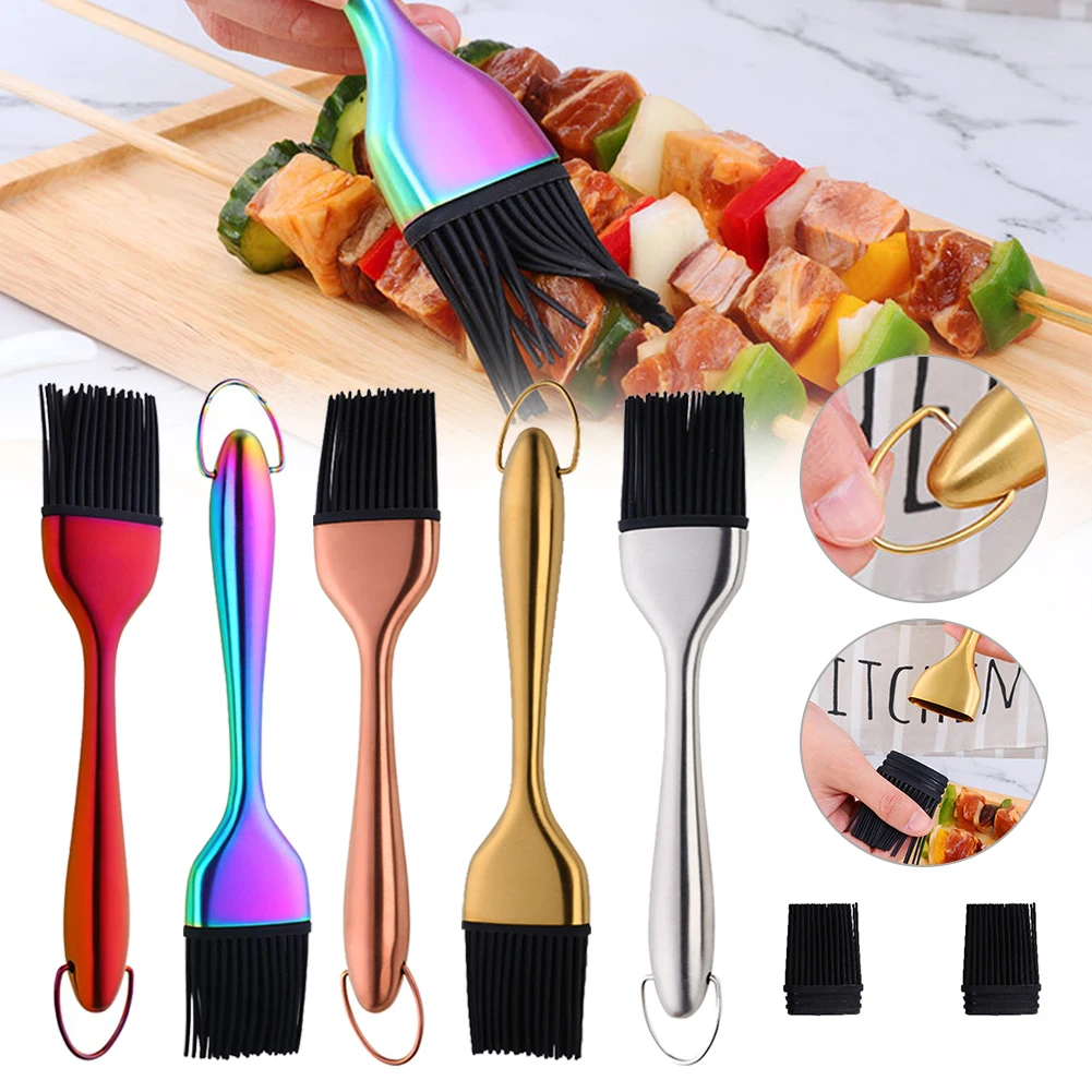 1Pc Oil Brushes Stainless Steel Silicone Kitchen BBQ Grilling Baking Cooking Tools Kitchen Basting Bakeware
1Pc Oil Brushes Stainless Steel Silicone Kitchen BBQ Grilling Baking Cooking Tools Kitchen Basting Bakeware