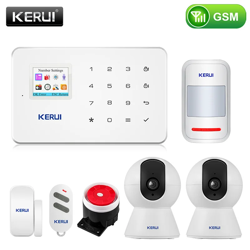 

KERUI G18 GSM Alarm System Wireless Smart Home Security SMS APP Control House Motion Detector Sensor Siren Burglar Signal Device