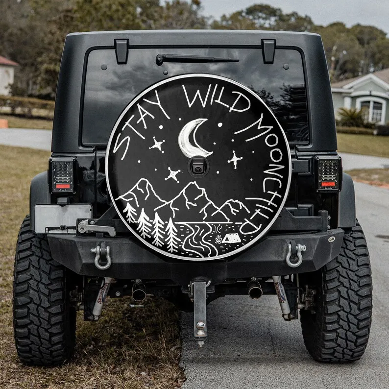 Stay Wild Moon Child Spare Tire Cover Camper, Father's Day Gift, SUV Tire Cover, Spare Tire Cover For Car, Personalized Camper T
Stay Wild Moon Child Spare Tire Cover Camper, Father's Day Gift, SUV Tire Cover, Spare Tire Cover For Car, Personalized Camper T