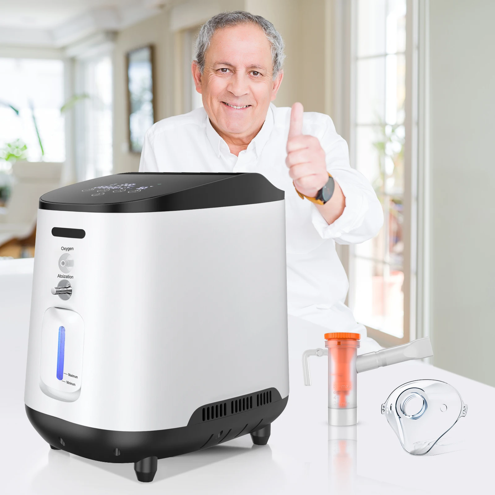 0xy-gen 93%±3% Machine 02 Generator High Purity 1-7/min Flow Adjustable Intelligent 0xy-gen Concentrator for Home & Office
0xy-gen 93%±3% Machine 02 Generator High Purity 1-7/min Flow Adjustable Intelligent 0xy-gen Concentrator for Home & Office