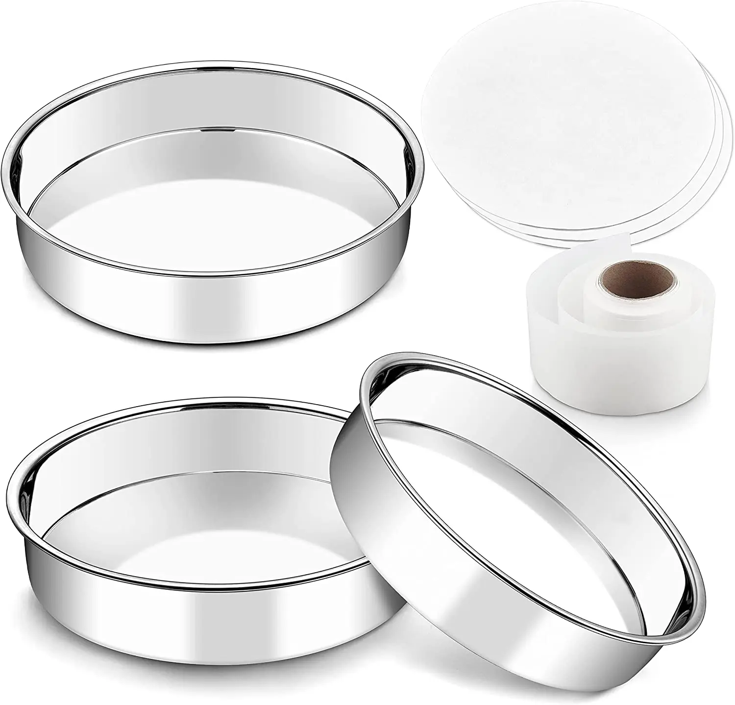 8 inch cake pan set of 3 round cake pan stainless steel round baking pan with 90 pcs round parchment papers parchment paper side
8 inch cake pan set of 3 round cake pan stainless steel round baking pan with 90 pcs round parchment papers parchment paper side