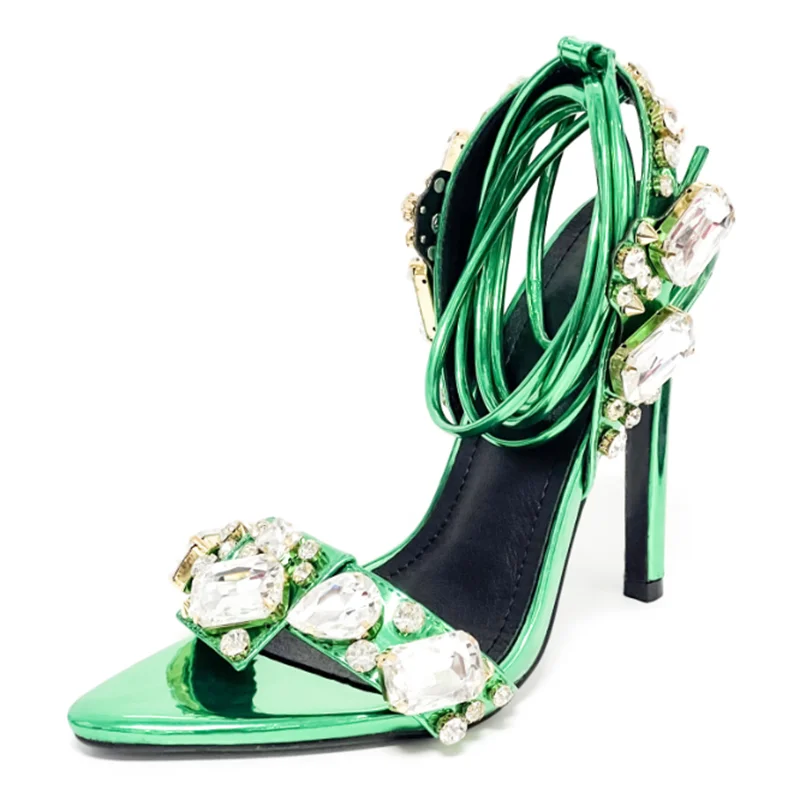 Luxury Crystal Diamond Sexy Cross Strap Golded Sandals Women High Heel Party Nightclub Open Toe Wedding Shoe Large Size 35~42
Luxury Crystal Diamond Sexy Cross Strap Golded Sandals Women High Heel Party Nightclub Open Toe Wedding Shoe Large Size 35~42