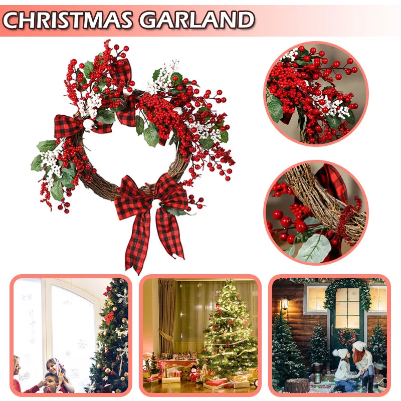 Artificial Christmas Wreath Front Door Hanging Wreaths Winter Outdoors Garland Home Wall Ornament Festivals Party Decoration
Artificial Christmas Wreath Front Door Hanging Wreaths Winter Outdoors Garland Home Wall Ornament Festivals Party Decoration
