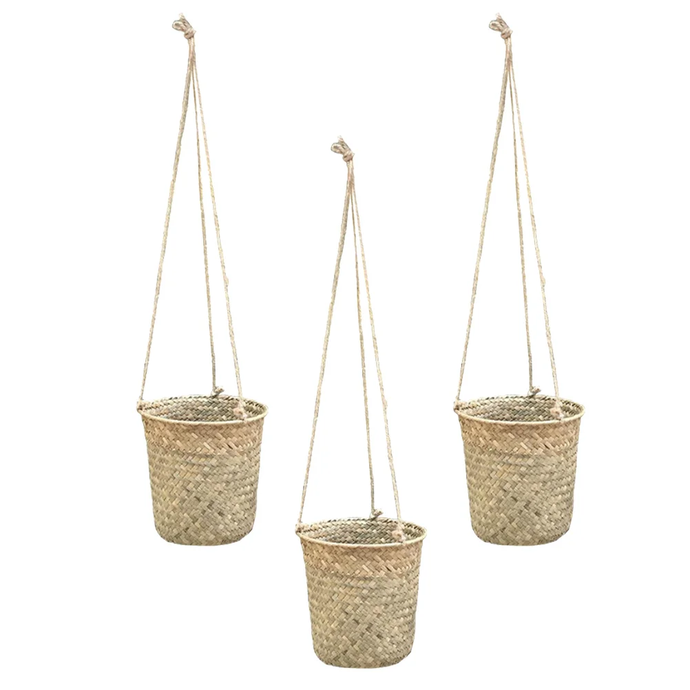 3 Pcs Vase Woven Hanging Basket Flower Indoor Planters Wicker Storage Baskets Straw Home Organizer
3 Pcs Vase Woven Hanging Basket Flower Indoor Planters Wicker Storage Baskets Straw Home Organizer