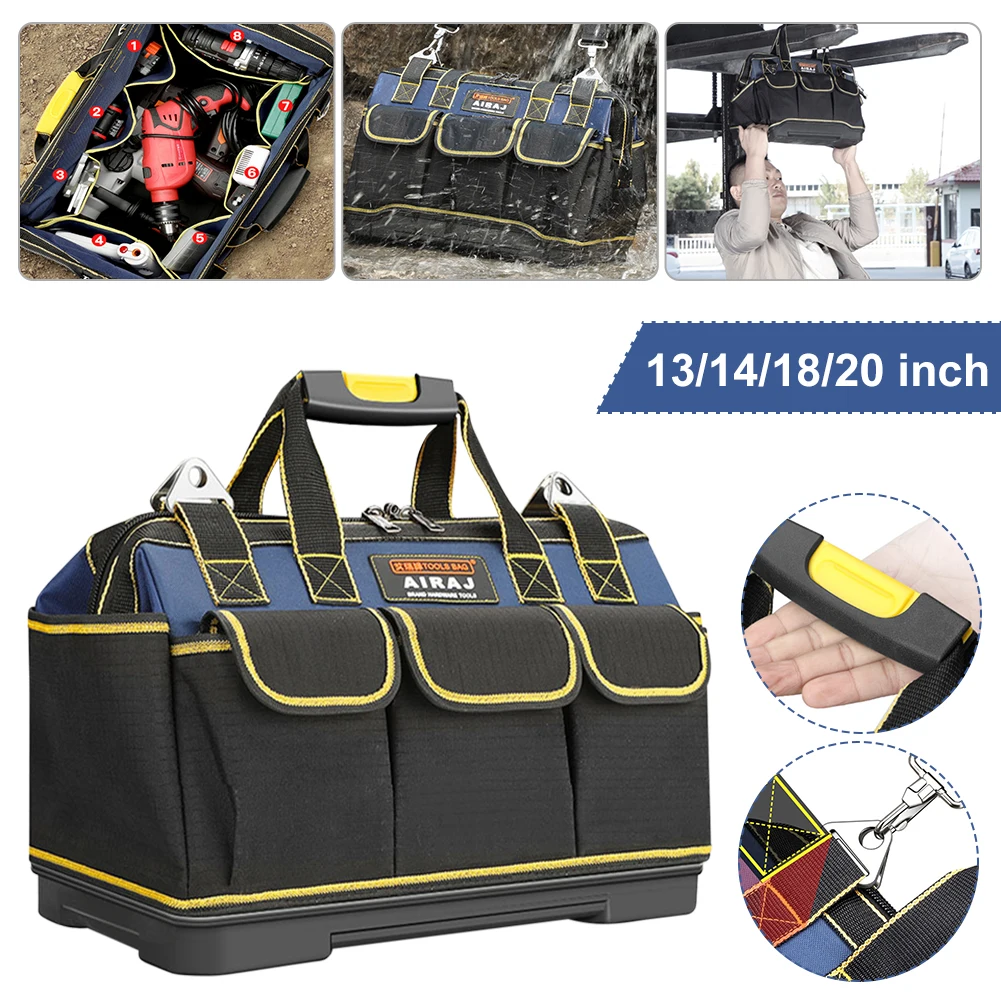 Multi-Function Tool Bag 13-20 inch 1680D for Oxford Cloth Electrician Bag Wide Mouth Tool Bag Waterproof Anti-Fall Storage Bag
Multi-Function Tool Bag 13-20 inch 1680D for Oxford Cloth Electrician Bag Wide Mouth Tool Bag Waterproof Anti-Fall Storage Bag