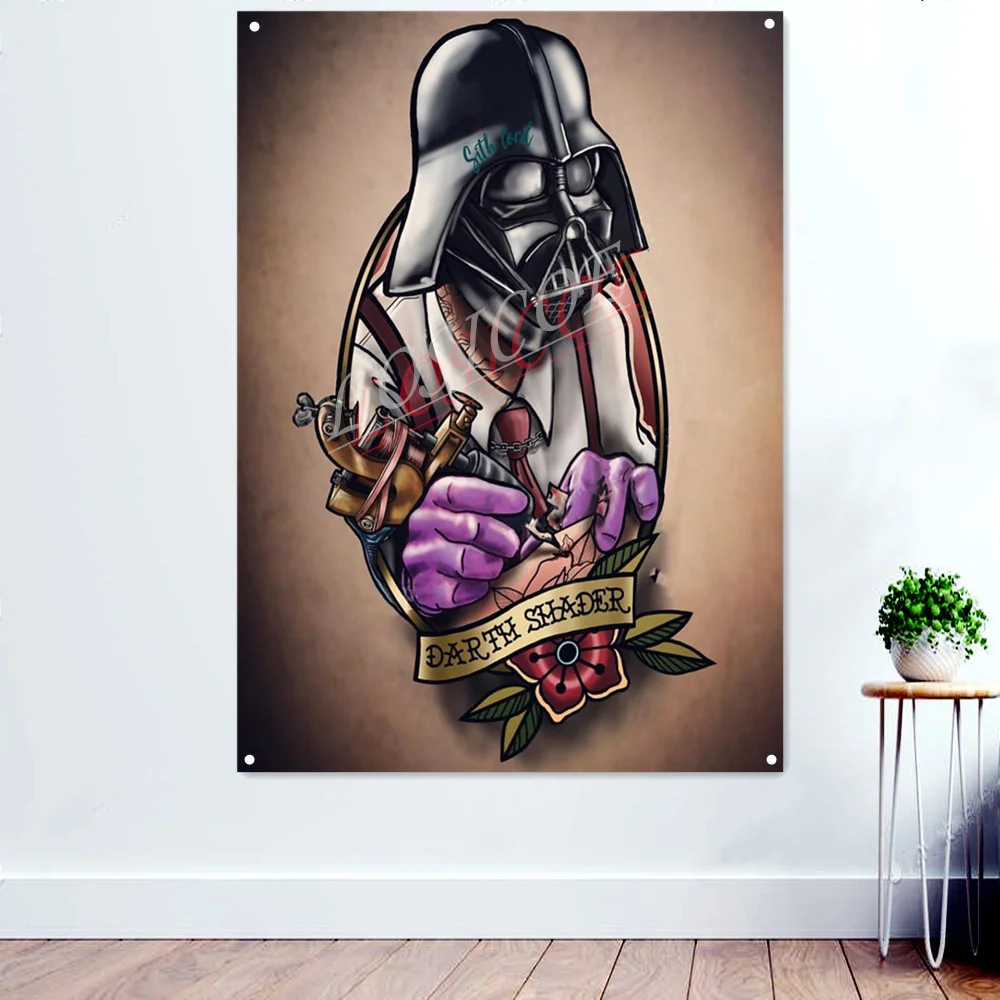 DARTH SHADER Traditional Tattoo Art Banner Wall Hanging Flag Mural Vintage Poster and Prints Wall Decor Tapestry Canvas Painting
DARTH SHADER Traditional Tattoo Art Banner Wall Hanging Flag Mural Vintage Poster and Prints Wall Decor Tapestry Canvas Painting