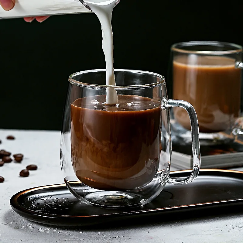 Double Wall High Borosilicate Glass Mug Heat Resistant Handle Coffee Milk Juice Water Cup Bar Drinkware Coffeeware Lover Gift
Double Wall High Borosilicate Glass Mug Heat Resistant Handle Coffee Milk Juice Water Cup Bar Drinkware Coffeeware Lover Gift