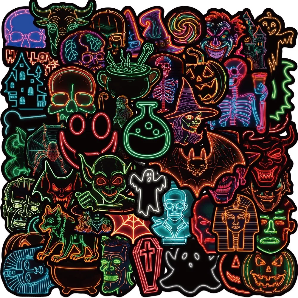 10/50pcs Cool Halloween Neon Light Cartoon Stickers Graffiti DIY Scrapbook Notebook Phone Luggage Car Wall Decorative Sticker
10/50pcs Cool Halloween Neon Light Cartoon Stickers Graffiti DIY Scrapbook Notebook Phone Luggage Car Wall Decorative Sticker