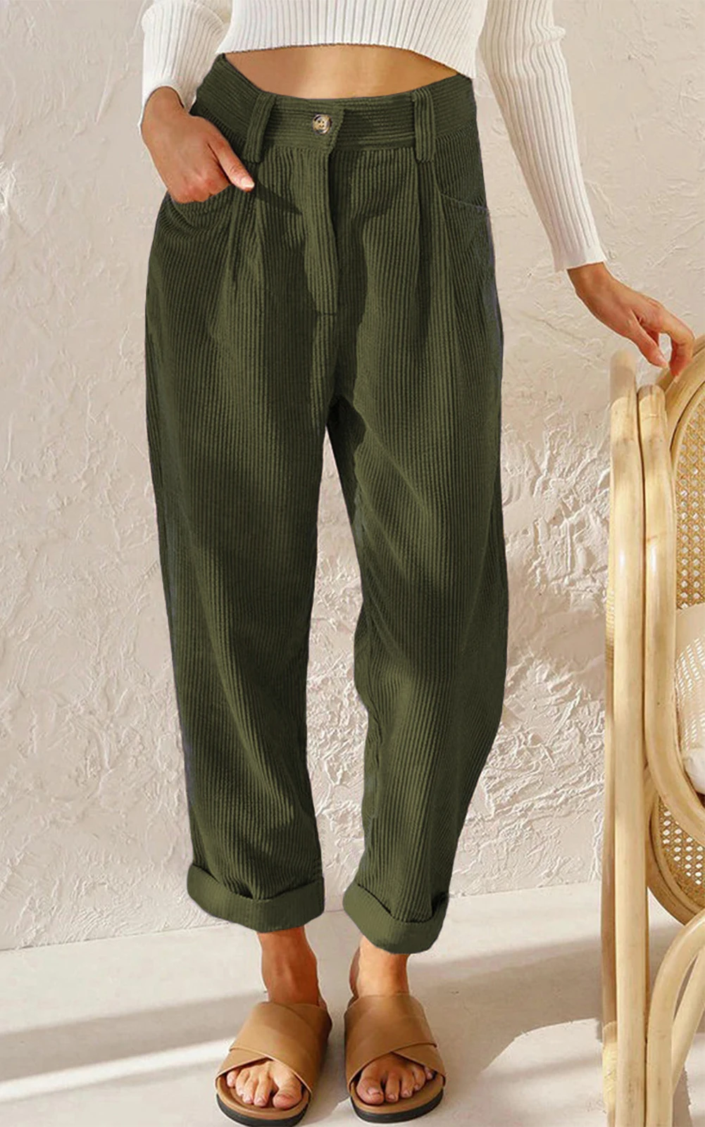 Casual Warm Corduroy Pants Women Korean Fashion Thicken High Waist Wide Leg Pant Winter Lambwool Flare Trousers Women's pants
Casual Warm Corduroy Pants Women Korean Fashion Thicken High Waist Wide Leg Pant Winter Lambwool Flare Trousers Women's pants