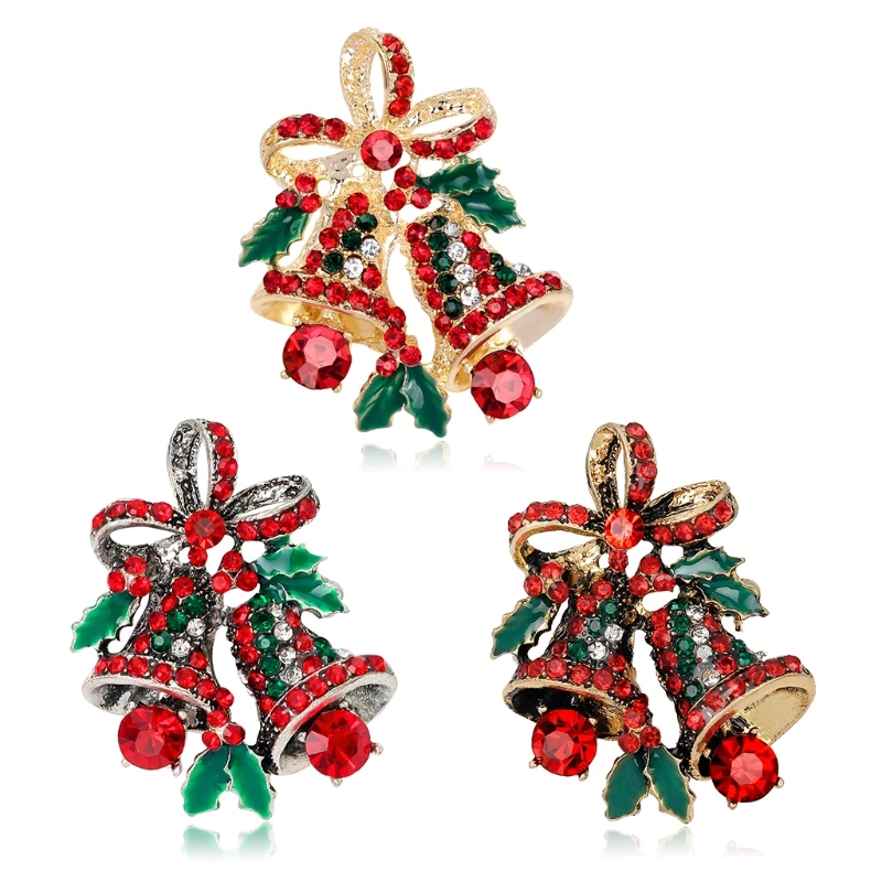 41XF Christmas Brooch Pins Bell Colorful Golden Silver Winter for Creative Jewelry Gi
41XF Christmas Brooch Pins Bell Colorful Golden Silver Winter for Creative Jewelry Gi