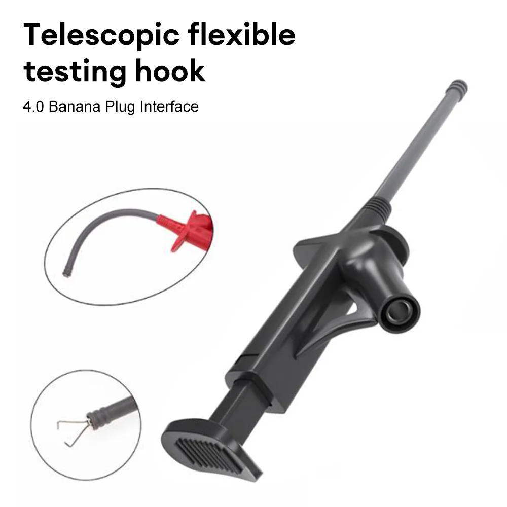 Test Hook Clip Multimeters Test Lead Extension Hook Probe Testing Clip 4mm Aperture Threaded for Instrument and Meter
Test Hook Clip Multimeters Test Lead Extension Hook Probe Testing Clip 4mm Aperture Threaded for Instrument and Meter