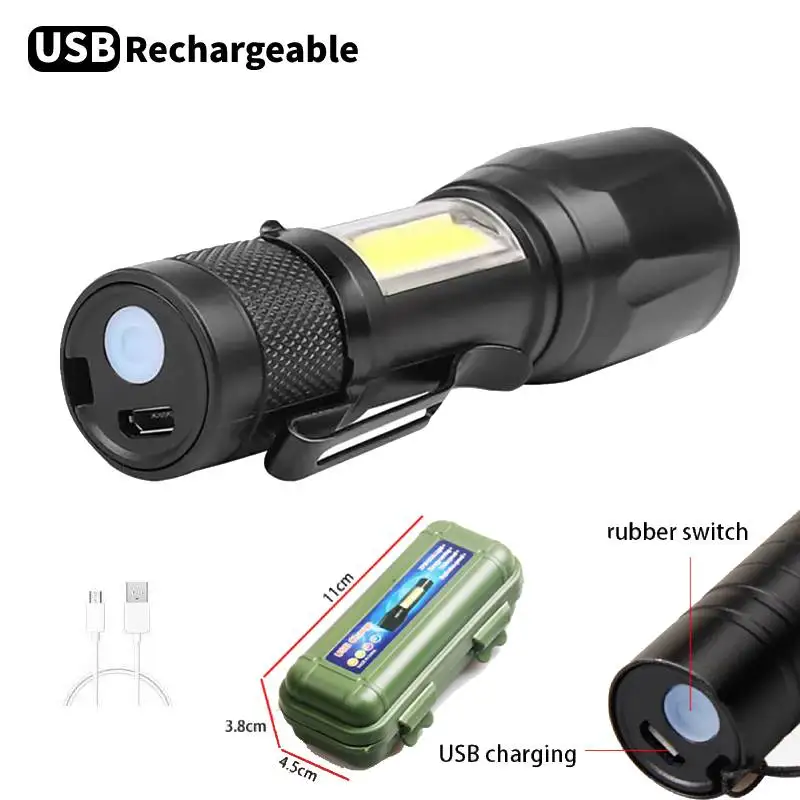 Mini Rechargeable LED Flashlight Lamp Bead Lighting Used For Adventure Camping Zoom Camping Hiking Light Portable Torch Lighting
Mini Rechargeable LED Flashlight Lamp Bead Lighting Used For Adventure Camping Zoom Camping Hiking Light Portable Torch Lighting