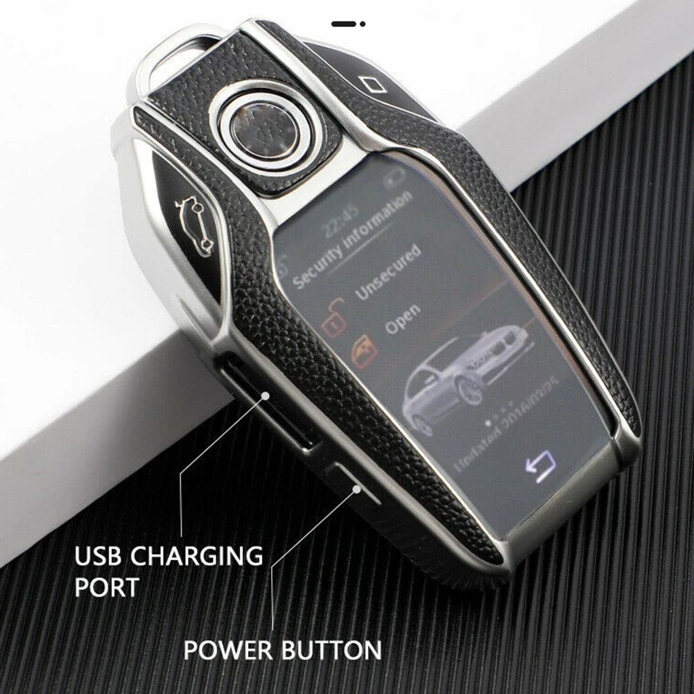 Silver+Black Full TPU Car Display Key Case Cover FOB For BMW 7 Series 740 5 Series G30 GT X3 Key Fob Cover Case
Silver+Black Full TPU Car Display Key Case Cover FOB For BMW 7 Series 740 5 Series G30 GT X3 Key Fob Cover Case