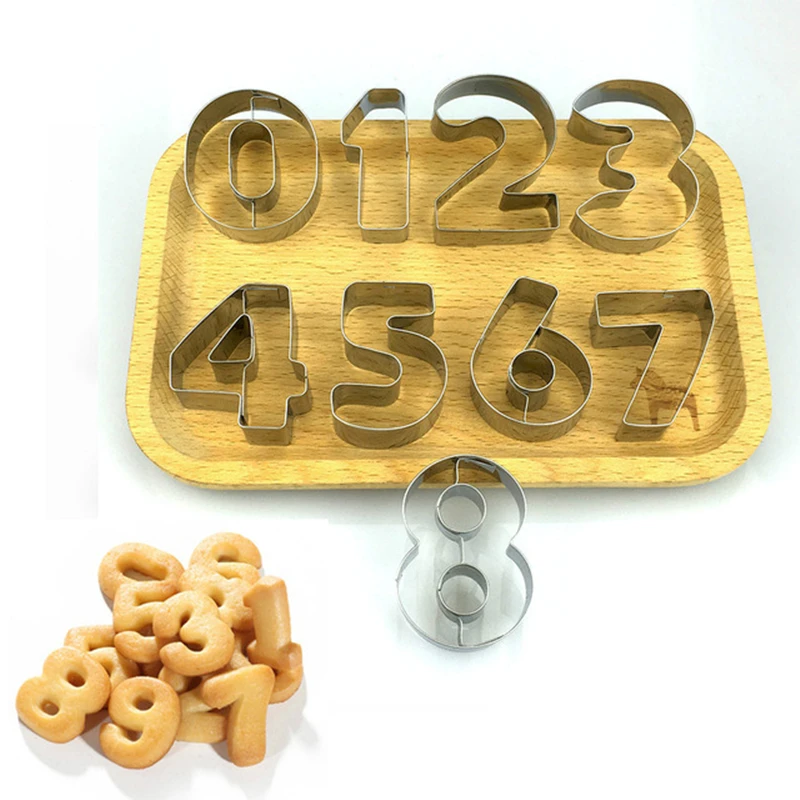 9pcs/set Number Shaped Cookie Cutter 3D Cake Decorating Stainless Steel Baking Tools Fondant Biscuit Mold Kitchen Accessories
9pcs/set Number Shaped Cookie Cutter 3D Cake Decorating Stainless Steel Baking Tools Fondant Biscuit Mold Kitchen Accessories