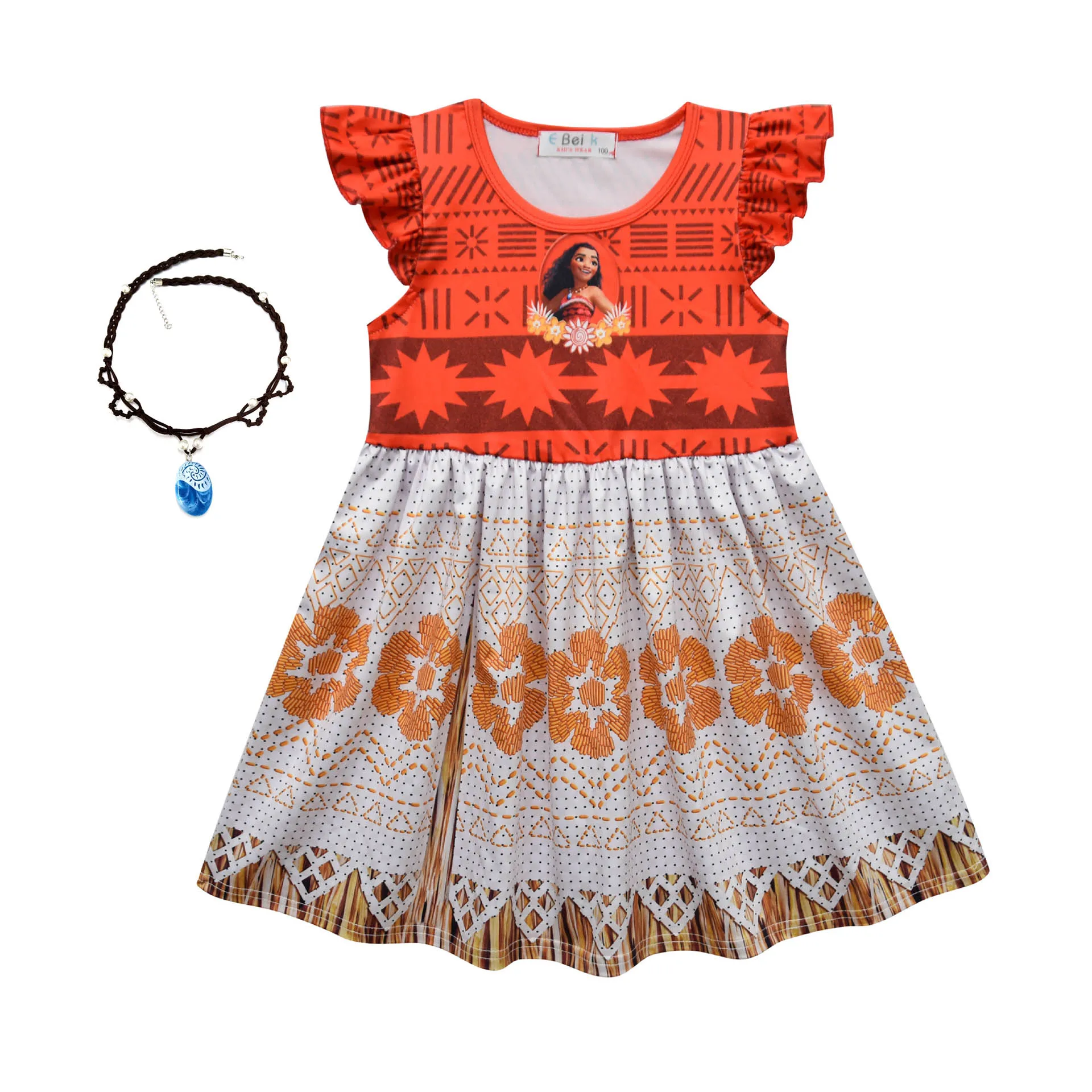 Summer Girls Moana Costume Princess Dress With Necklace Kids Flying Sleeve Twirl Dresses Birthday Gifts
Summer Girls Moana Costume Princess Dress With Necklace Kids Flying Sleeve Twirl Dresses Birthday Gifts
