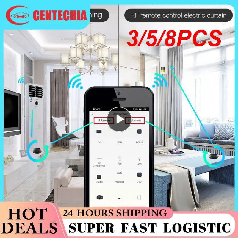 3/5/8PCS Work With Alexa Google Home Ir And Rf Remote Control Tuya Wifi Remote Control Remote Controller Voice Control
3/5/8PCS Work With Alexa Google Home Ir And Rf Remote Control Tuya Wifi Remote Control Remote Controller Voice Control