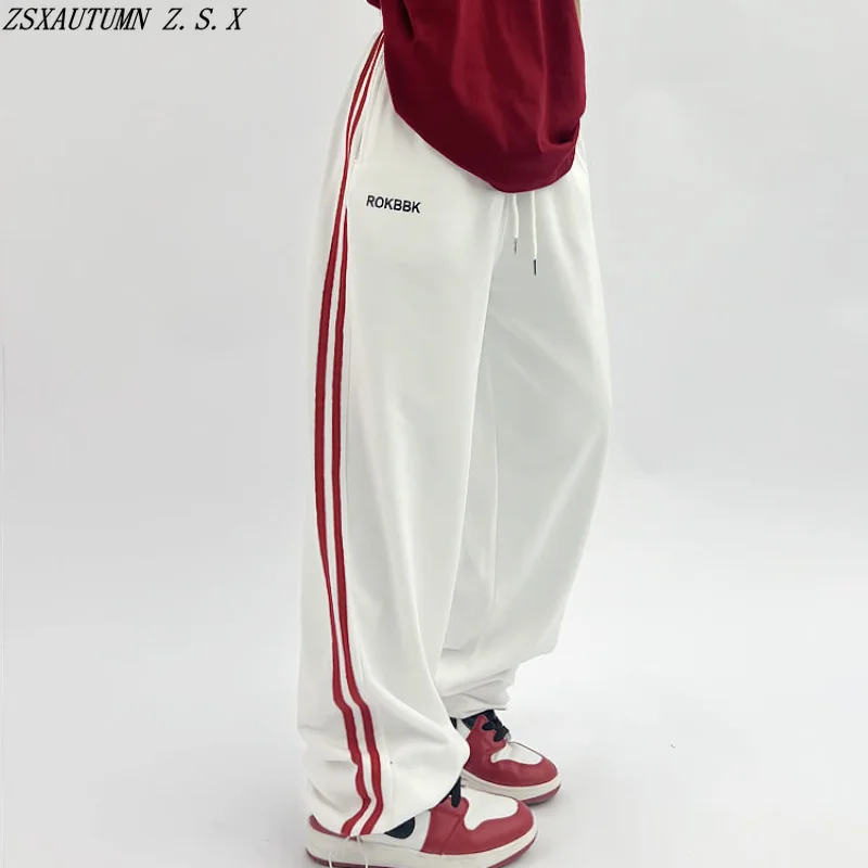 Spring Summer New Loose American Wild Women's Casual Sports Pants High Waist Straight Wide Leg Trousers Female Vintage Pantalon
Spring Summer New Loose American Wild Women's Casual Sports Pants High Waist Straight Wide Leg Trousers Female Vintage Pantalon