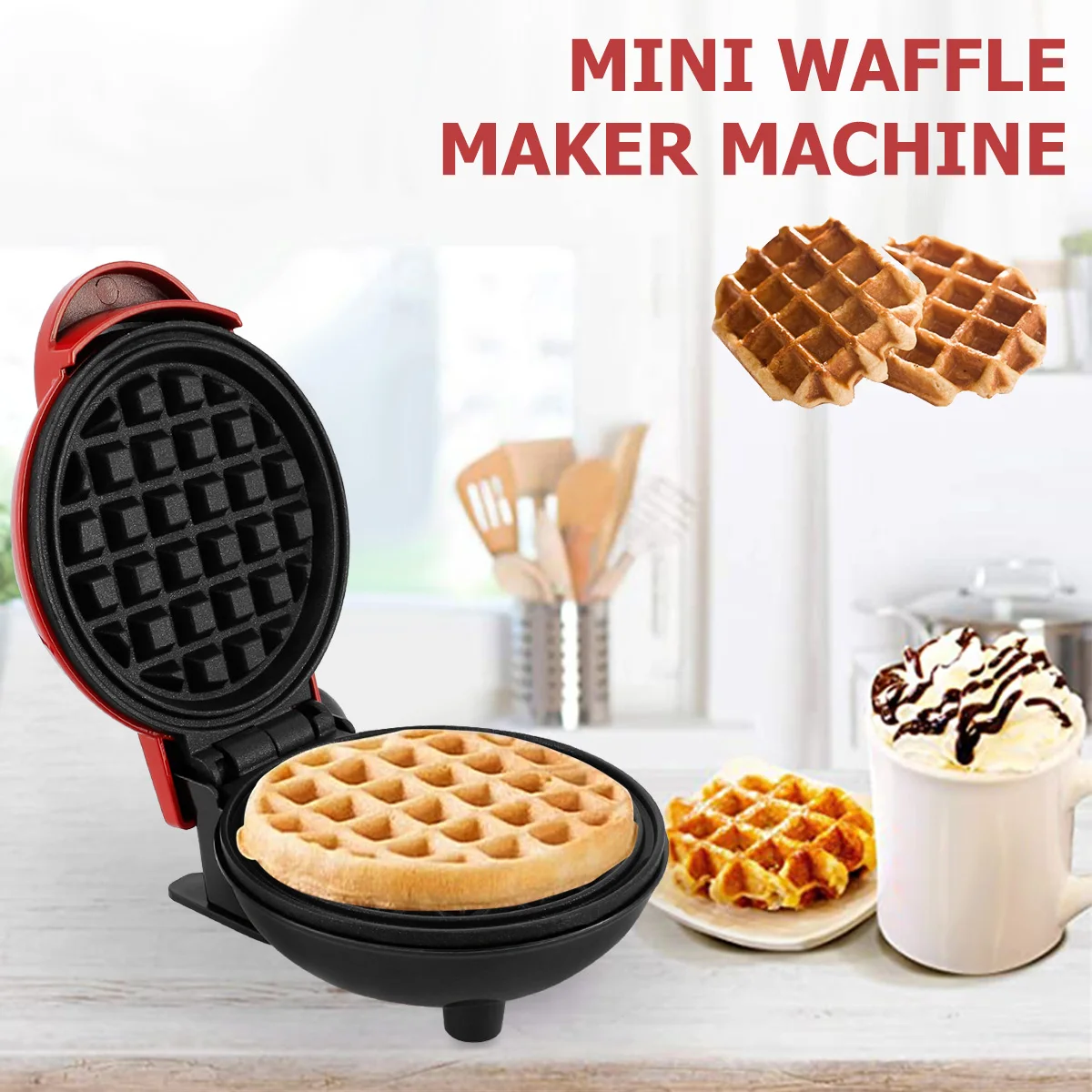 Waffle Maker 350W Bubble Waffle Machine Aluminium Alloy Mini Compact Non-Stick Waffle Pot Baking Tool for Home Kitchen
Waffle Maker 350W Bubble Waffle Machine Aluminium Alloy Mini Compact Non-Stick Waffle Pot Baking Tool for Home Kitchen