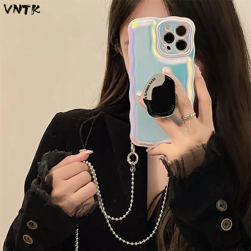 Laser Wave Pattern Letter Mirror Folding Stand Female Soft Phone Case For Iphone 11 12 13 Pro Max X Xs Xr Anti-drop Cover Capa
Laser Wave Pattern Letter Mirror Folding Stand Female Soft Phone Case For Iphone 11 12 13 Pro Max X Xs Xr Anti-drop Cover Capa