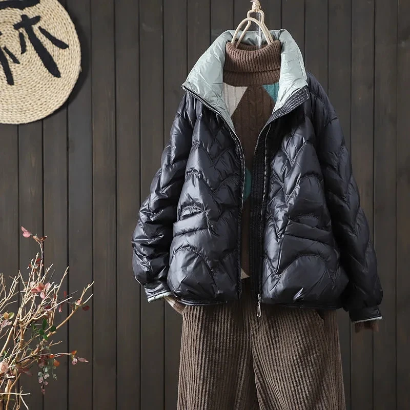 Down Jackets Female Short 2022 Winter New Temperament Fashion Loose Casual White Duck Down Jackets Womens Thick Warm Bread Coat
Down Jackets Female Short 2022 Winter New Temperament Fashion Loose Casual White Duck Down Jackets Womens Thick Warm Bread Coat