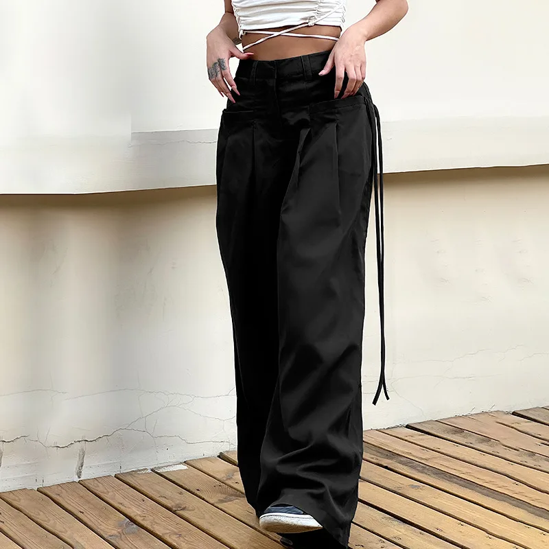 Casual High Waist Loose Wide Leg Pants y2k Women Vintage Streetwear Korean Baggy Black Pants Grunge Clothes
Casual High Waist Loose Wide Leg Pants y2k Women Vintage Streetwear Korean Baggy Black Pants Grunge Clothes