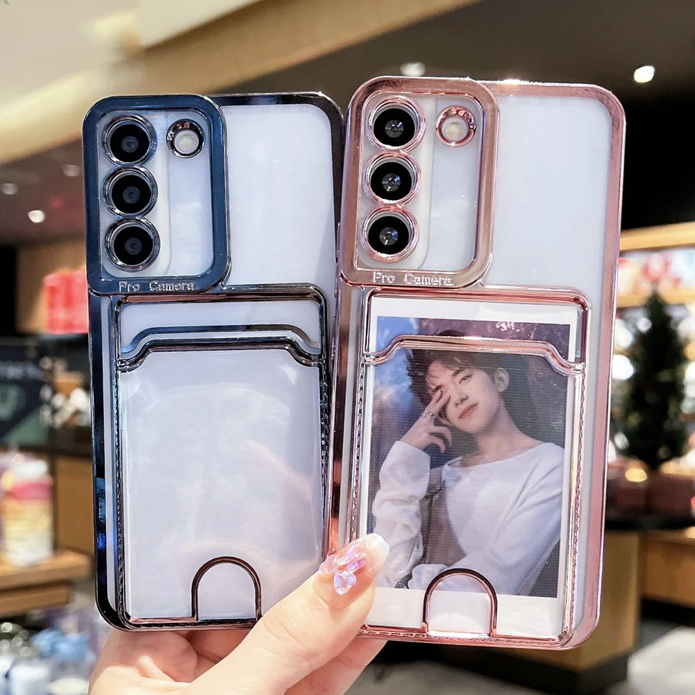 Plating Clear Card Slot Holder Phone Case For Samsung Galaxy S23 S22 Ultra S21 Plus S20FE A53 A52 A73 A13 A32 A51 A71 Soft Cover
Plating Clear Card Slot Holder Phone Case For Samsung Galaxy S23 S22 Ultra S21 Plus S20FE A53 A52 A73 A13 A32 A51 A71 Soft Cover