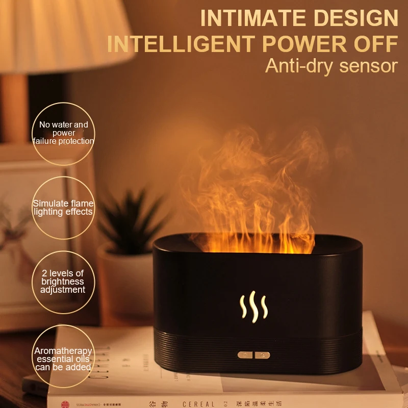 Portable Humidifier Simulation Flame Lamp Adjustable Brightness Intelligent Power-off Night Light for Bedroom Living Room Office
Portable Humidifier Simulation Flame Lamp Adjustable Brightness Intelligent Power-off Night Light for Bedroom Living Room Office