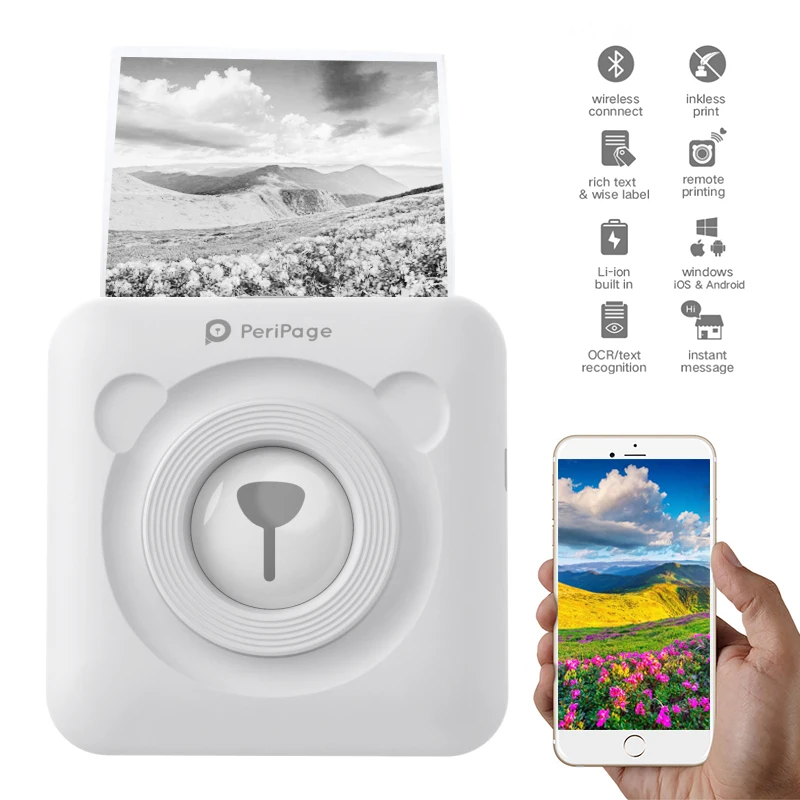 Mini Portable Thermal Printer Paper Photo Pocket Thermal Printer 58 mm Printing Wireless -Compatible Printers
Mini Portable Thermal Printer Paper Photo Pocket Thermal Printer 58 mm Printing Wireless -Compatible Printers