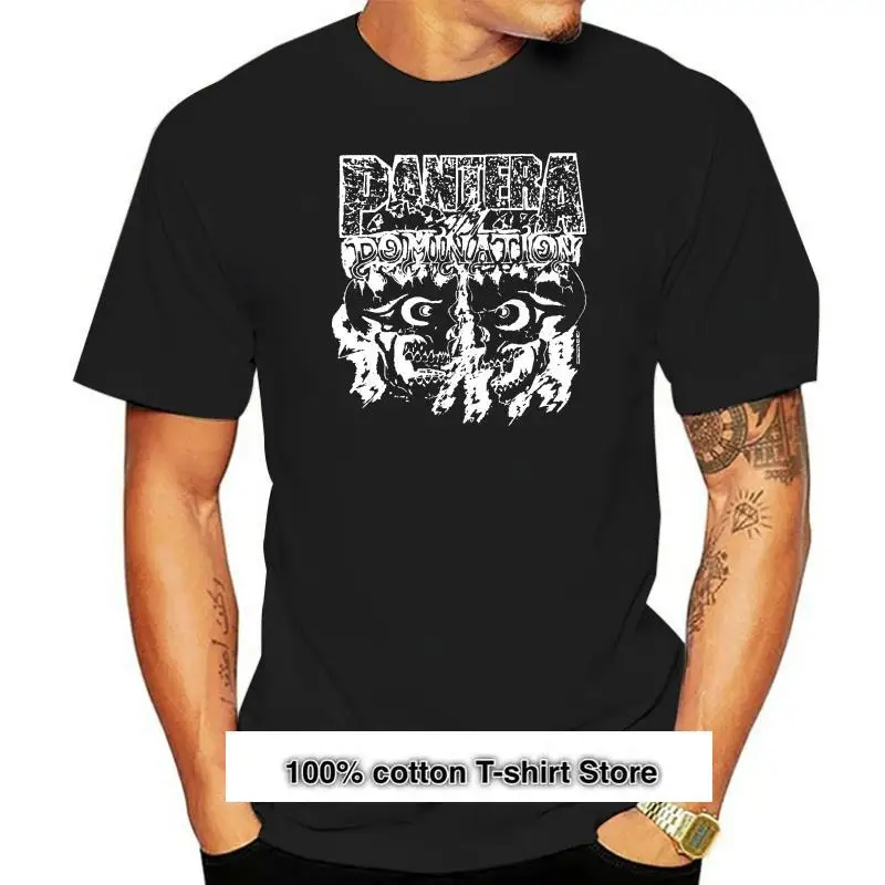 Camiseta negra de Pantera Domination, ropa con cuello redondo, banda de Metal, música, Verano
Camiseta negra de Pantera Domination, ropa con cuello redondo, banda de Metal, música, Verano