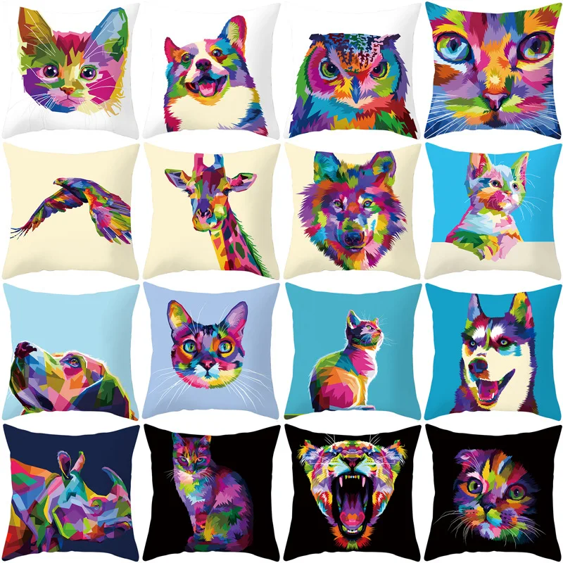 Pillowcase Colorful Animal Cushion Cover Cute Cat Dog Giraffe Zebra Pillowcase Print Pillowcase Home Decor
Pillowcase Colorful Animal Cushion Cover Cute Cat Dog Giraffe Zebra Pillowcase Print Pillowcase Home Decor
