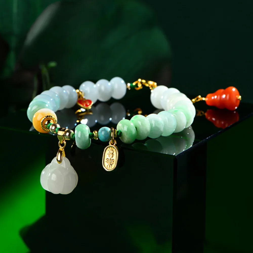 Natural Water Moistening Floating Flower Jade jewelry Beaded Bracelet Female 925 Sterling Silver Inlaid South Red Hetian White
Natural Water Moistening Floating Flower Jade jewelry Beaded Bracelet Female 925 Sterling Silver Inlaid South Red Hetian White